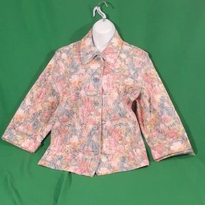 Rebecca Malone XLP floral button down jacket